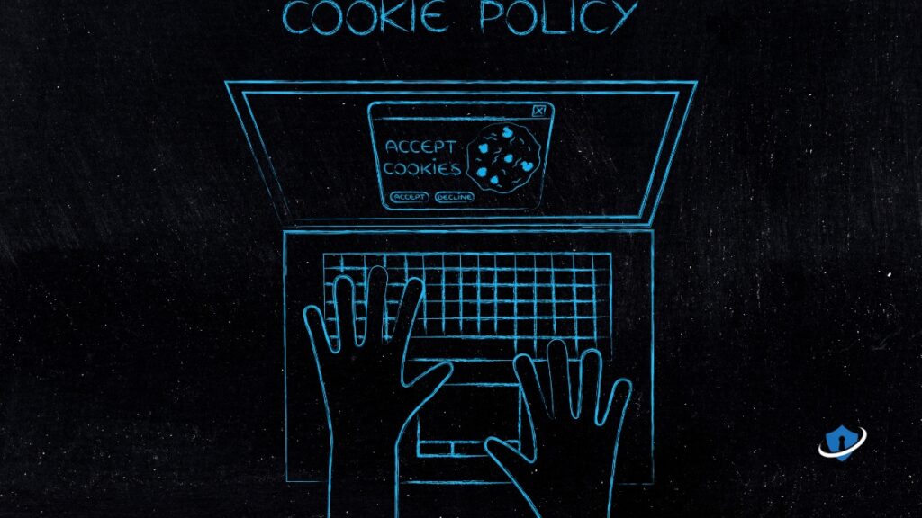 A visual representation of a cookie tracking user behavior.