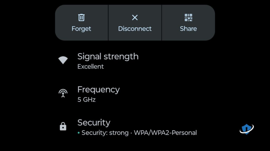 Forget WiFi connection settings.