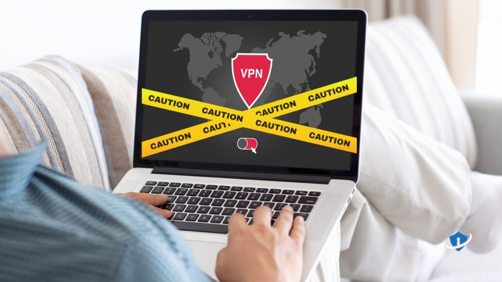 Free VPN caution screenshot.