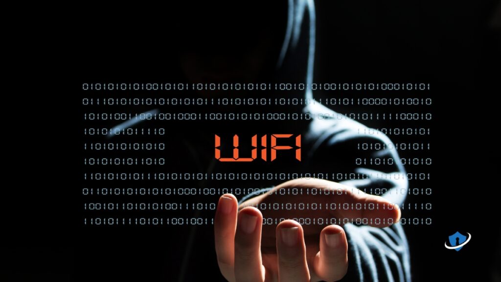 A hacker attempting to break into a Wi-Fi network.