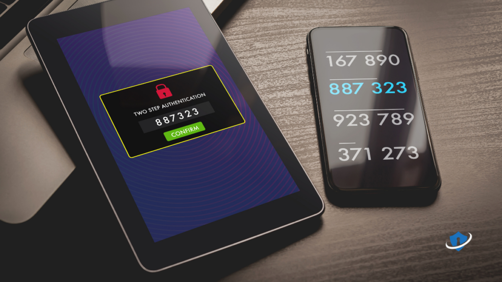 A smartphone displaying a two-factor authentication prompt.