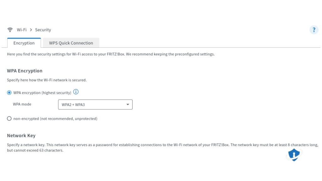 Router wi-fi settingspage.