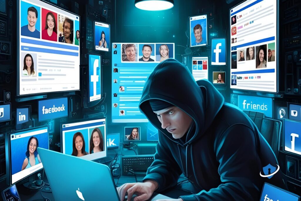 Hacker looking at friends list